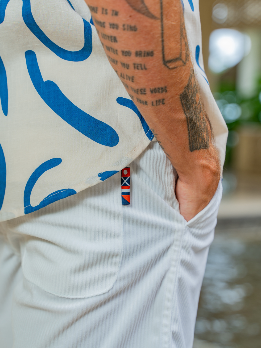 White - Puff Cord Shorts