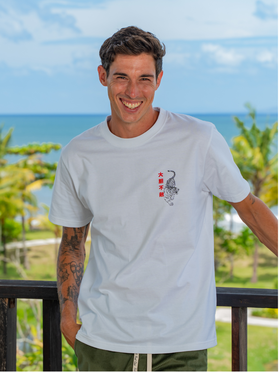 Tiger White - Puff Tee