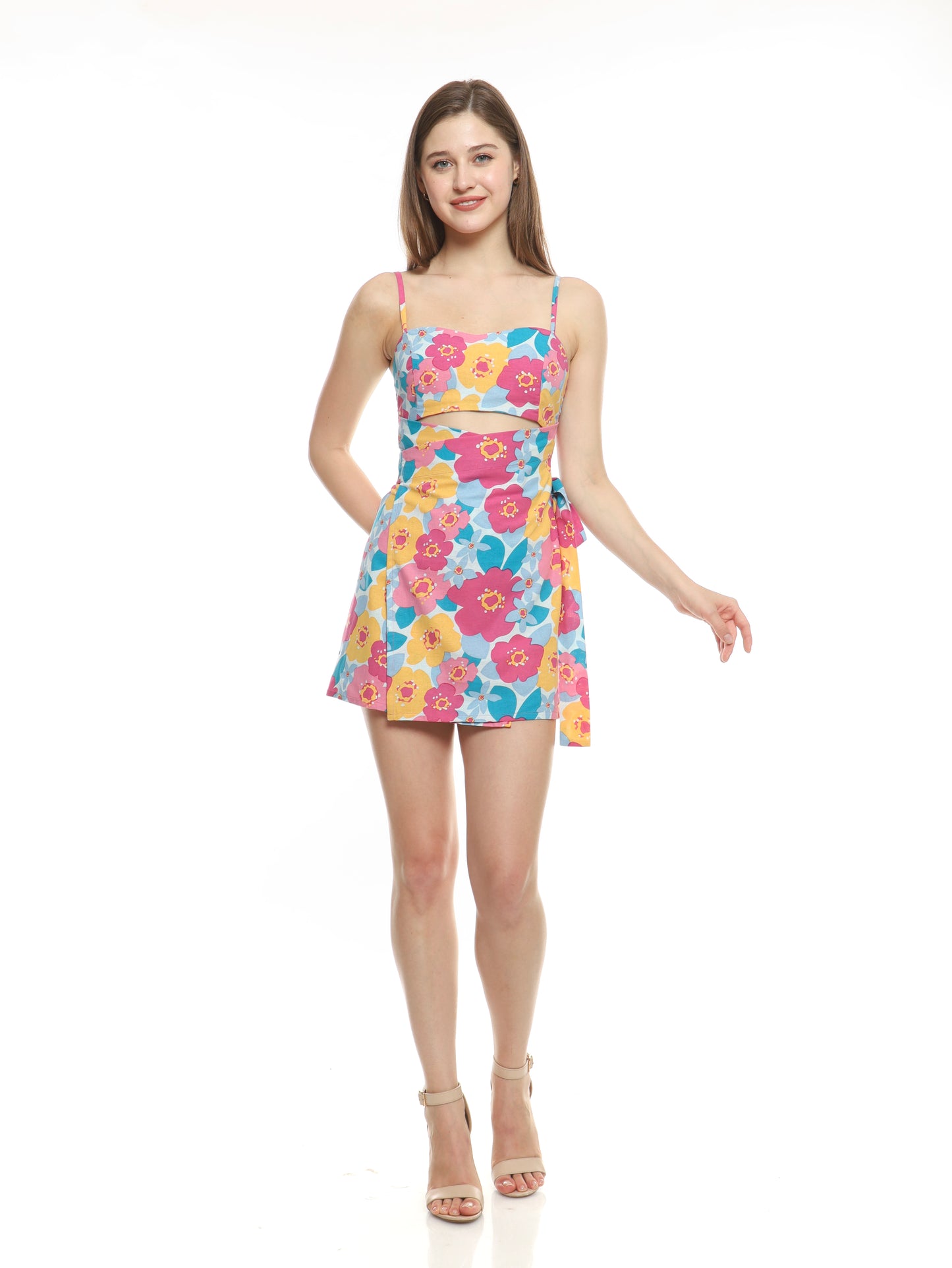 Disco Flowers Magenta – Julia Dress