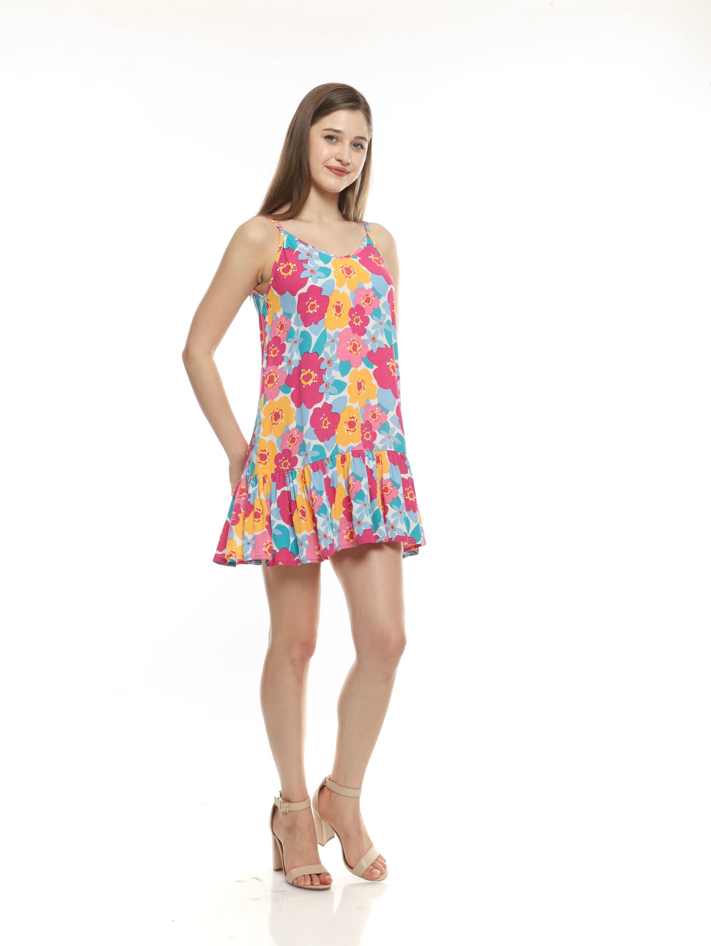 Disco Flowers Magenta – Martini Dress