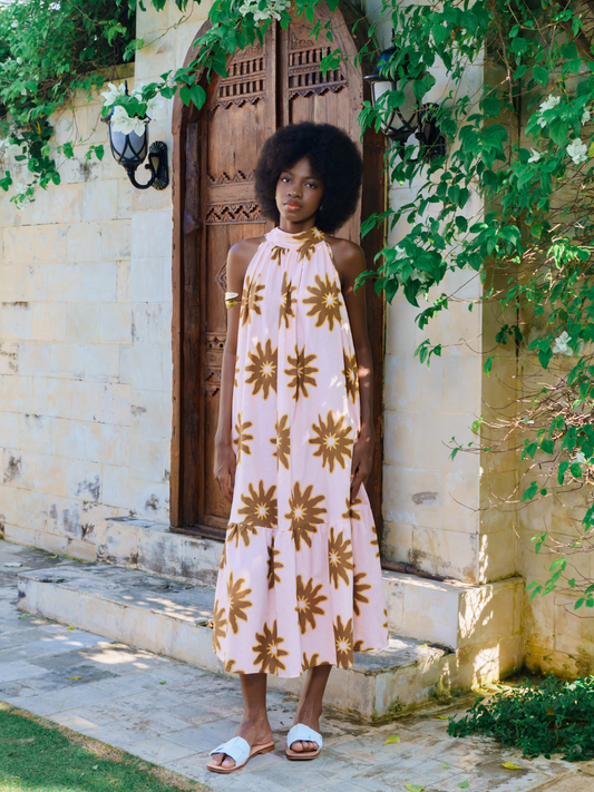 Sunny Blossom Pink - Rosella Maxi Dress