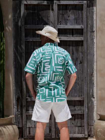 Labyrinth Green – Sunset Shirt