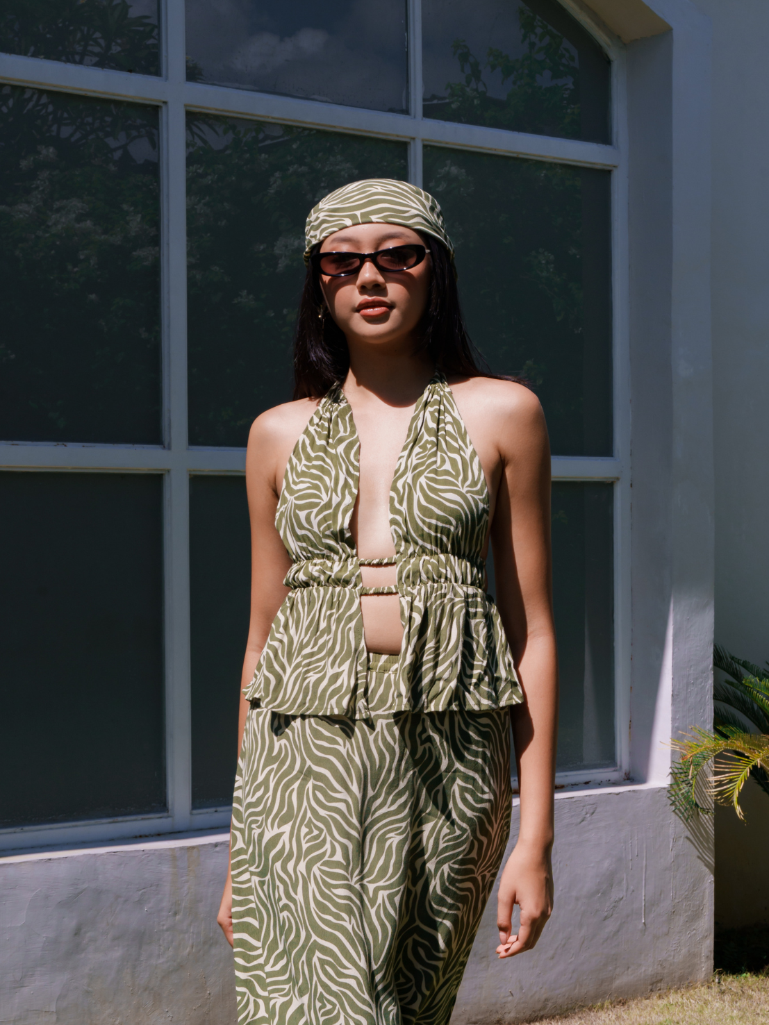 Exotic Enigma Matcha - Claryn Open Back Top