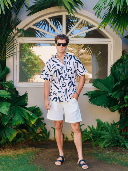 Geometric Black - Sunset Shirt