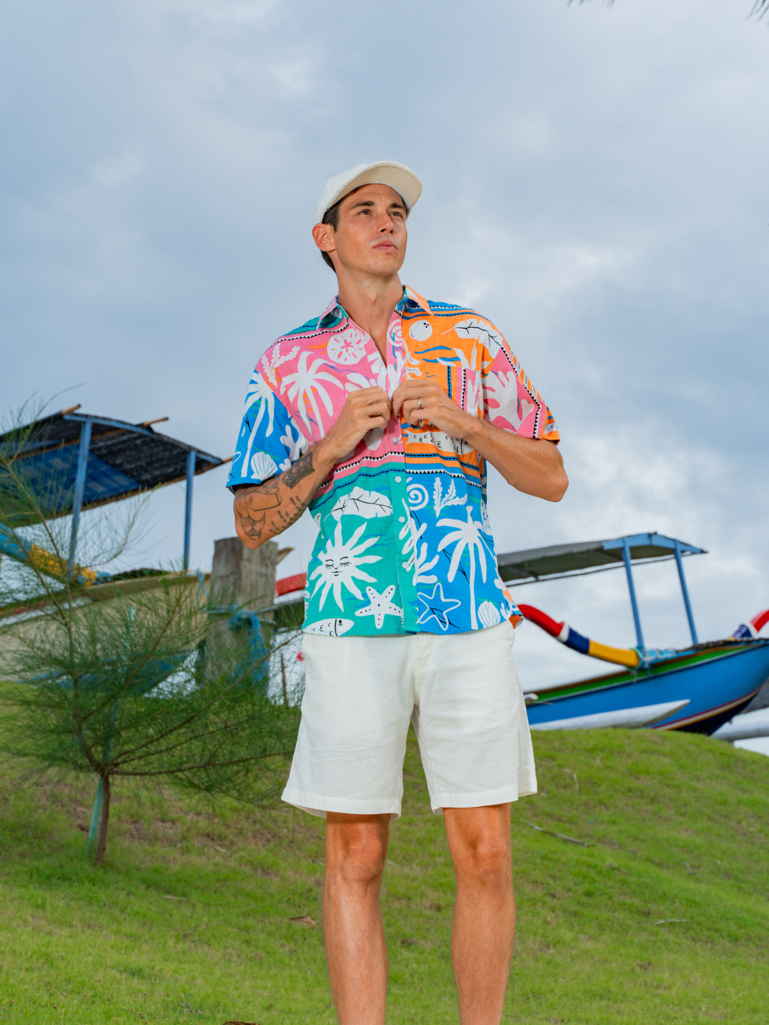 Tropical Tile - Sunset Shirt