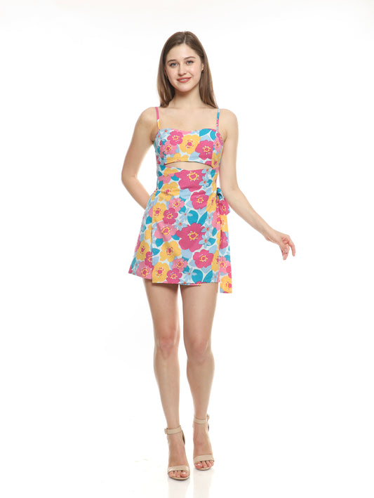 Disco Flowers Magenta – Julia Dress