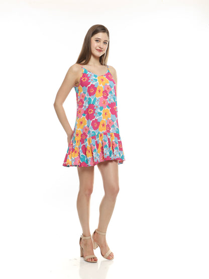 Disco Flowers Magenta – Martini Dress