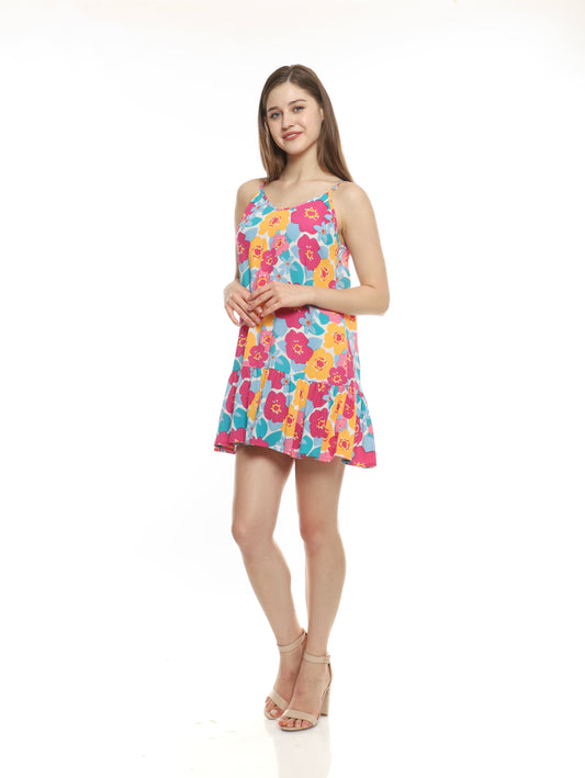 Disco Flowers Magenta – Martini Dress